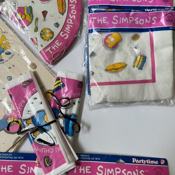 COPY - Vintage 1990 The Simpsons BIRTHDAY PARTY FAVORS/SUPPLIES  - Custom Lot - Picture 4 of 6